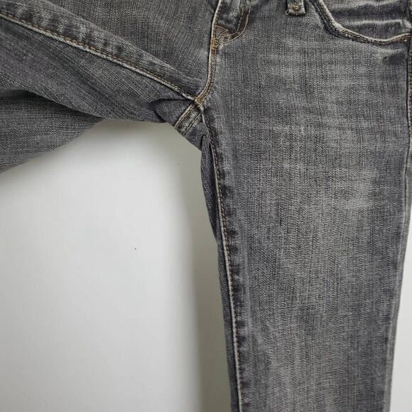 Gap 1969 Size 1 Black skinny Zipper Bottom Denim Jeans - Picture 4 of 9